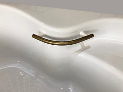 BellSan Акриловая ванна Индиго 168x110 L с ручками белая/бронза – фотография-3